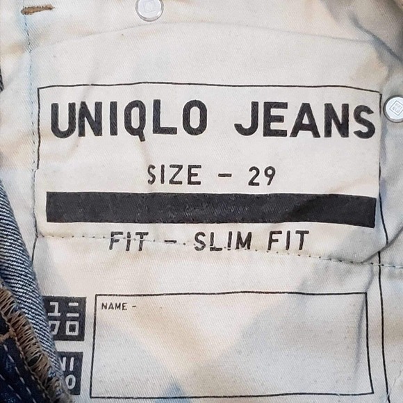 Uniqlo Redline Selvedge Jeans 29X27 Dark Slim Straight Kaihara Dark Wash - Picture 4 of 13